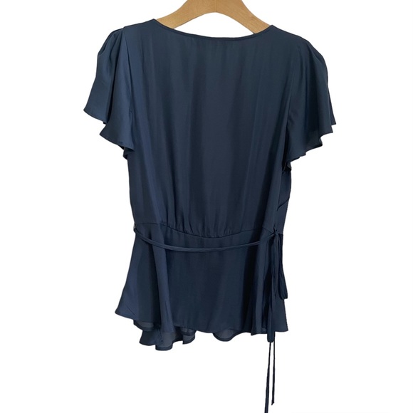 Loft Flutter Sleeve Wrap Top - Picture 6 of 7